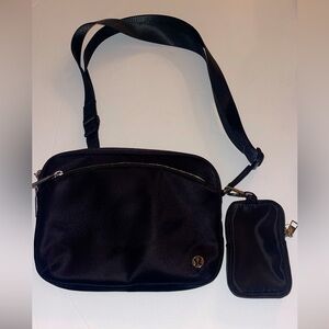 lululemon athletica Black Shoulder Crossbody with Detachable Pouch